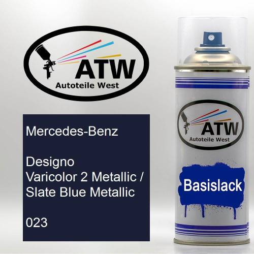 Mercedes-Benz, Designo Varicolor 2 Metallic / Slate Blue Metallic, 023: 400ml Sprühdose, von ATW Autoteile West.